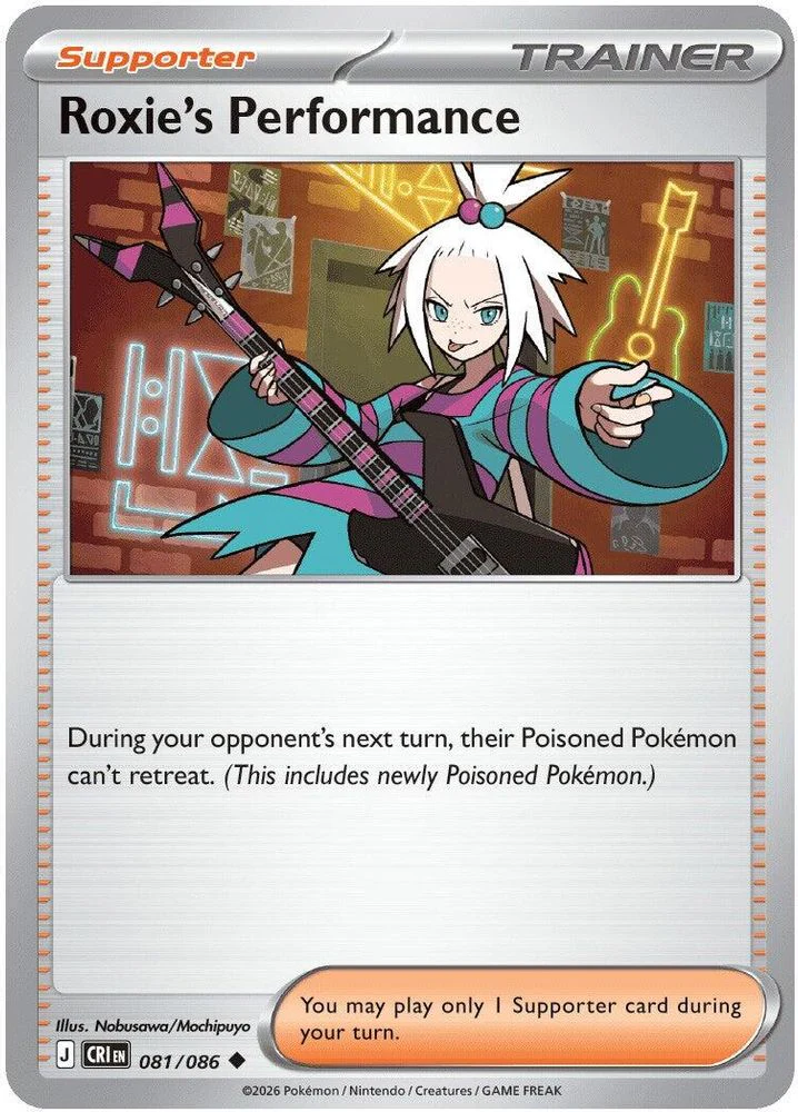 Roxie's Performance 081/086  - Reverse Holofoil ME04 Chaos Rising - Uncommon