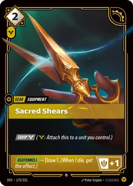 Sacred Shears (172/221) - Spiritforged Foil (Riftbound TCG)
