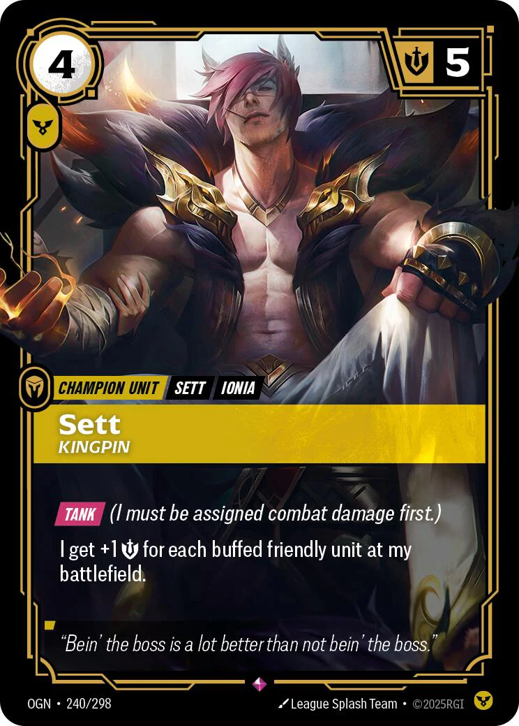 Sett - Kingpin (240/298) - Origins Foil (Riftbound TCG)