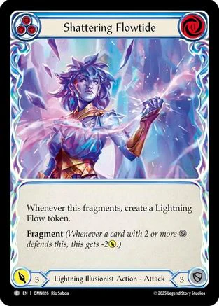 Shattering Flowtide (Blue) (OMN026) - Omens of the Third Age Rainbow Foil