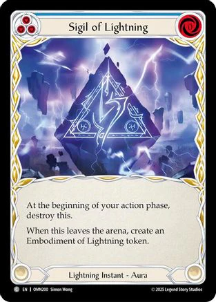 Sigil Of Lightning (Blue) (OMN200) - Omens of the Third Age