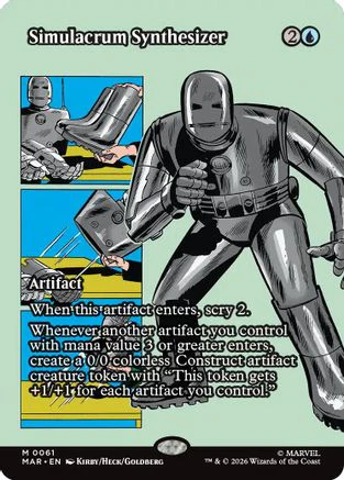 Simulacrum Synthesizer (Borderless) (MAR-061) - Marvel Universe Eternal-Legal Foil