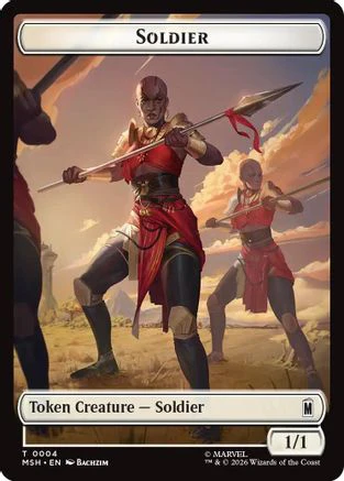 Soldier // Goat Double-Sided Token (MSC-4 // 6) - Commander: Marvel Super Heroes