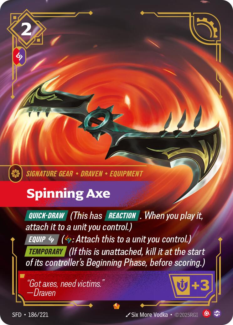 Spinning Axe (186/221) - Spiritforged Foil (Riftbound TCG)