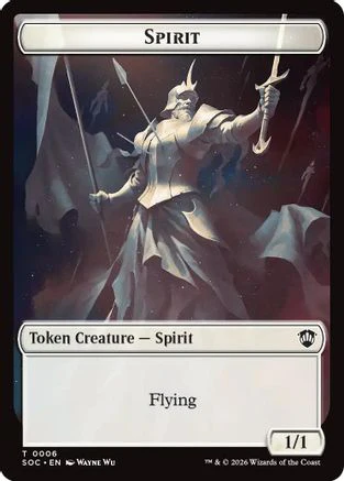 Spirit (0006) // Illusion Double-Sided Token (SOC-6 // 7) - Commander: Secrets of Strixhaven