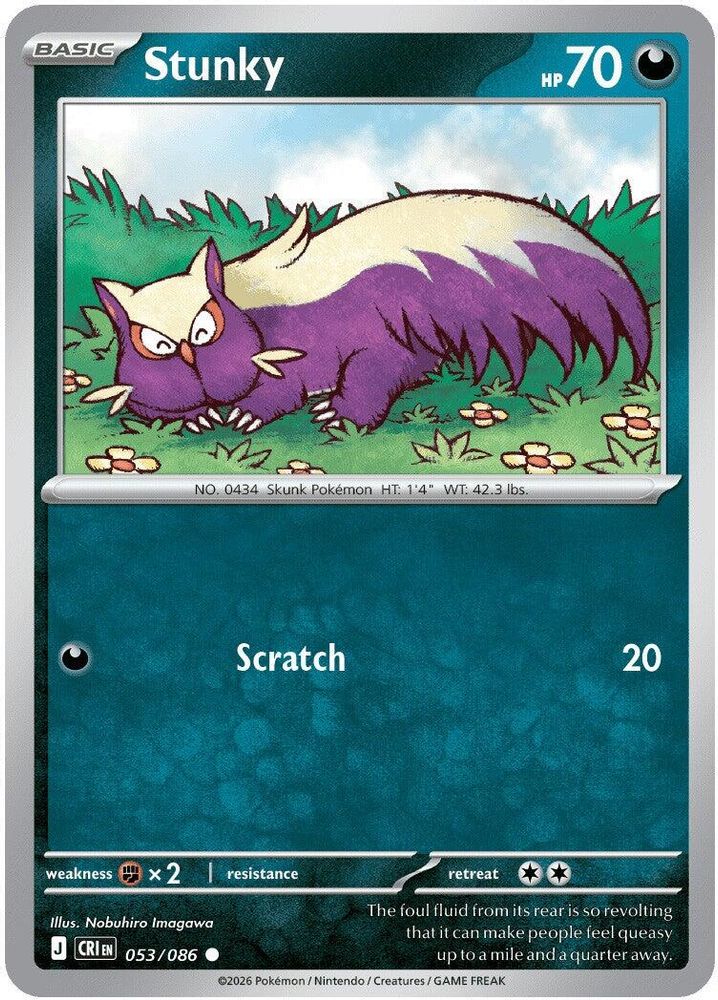 Stunky 053 - Reverse Holofoil ME04 Chaos Rising - Common