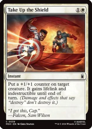 Take Up the Shield (MSH-039) - Marvel Super Heroes Foil