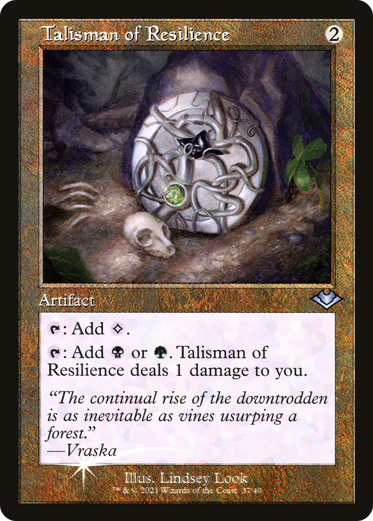 Talisman of Resilience (Retro Frame) (MH1-037) - Modern Horizons 1 Timeshifts Etched Foil