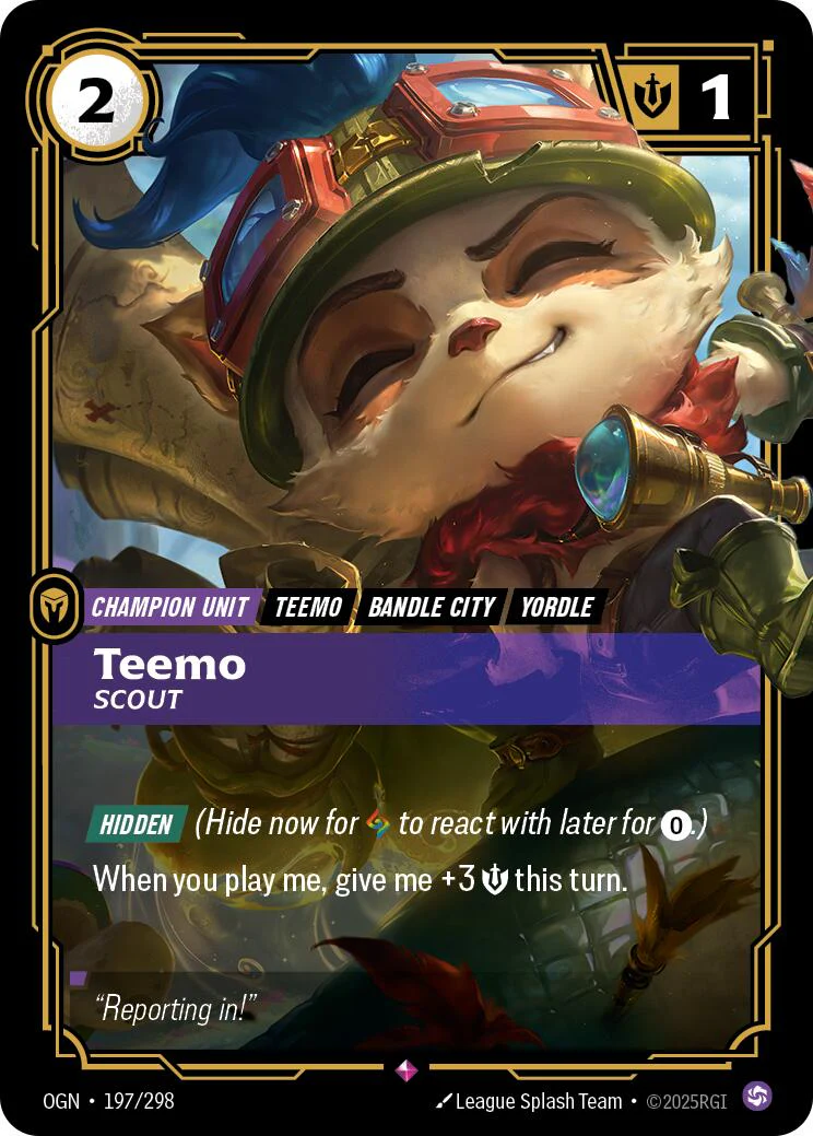 Teemo - Scout (197/298) - Origins Foil (Riftbound TCG)