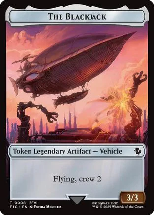 The Blackjack // The Monarch Double-Sided Token (Surge Foil) [FINAL FANTASY Commander Tokens] - Image 3