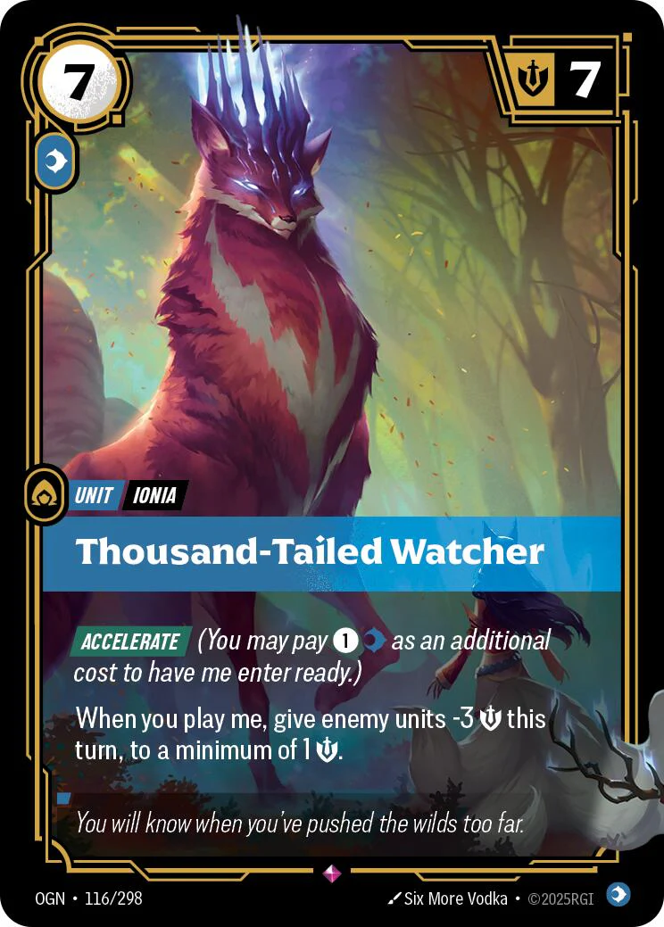 Thousand-Tailed Watcher (116/298) - Origins Foil (Riftbound TCG)