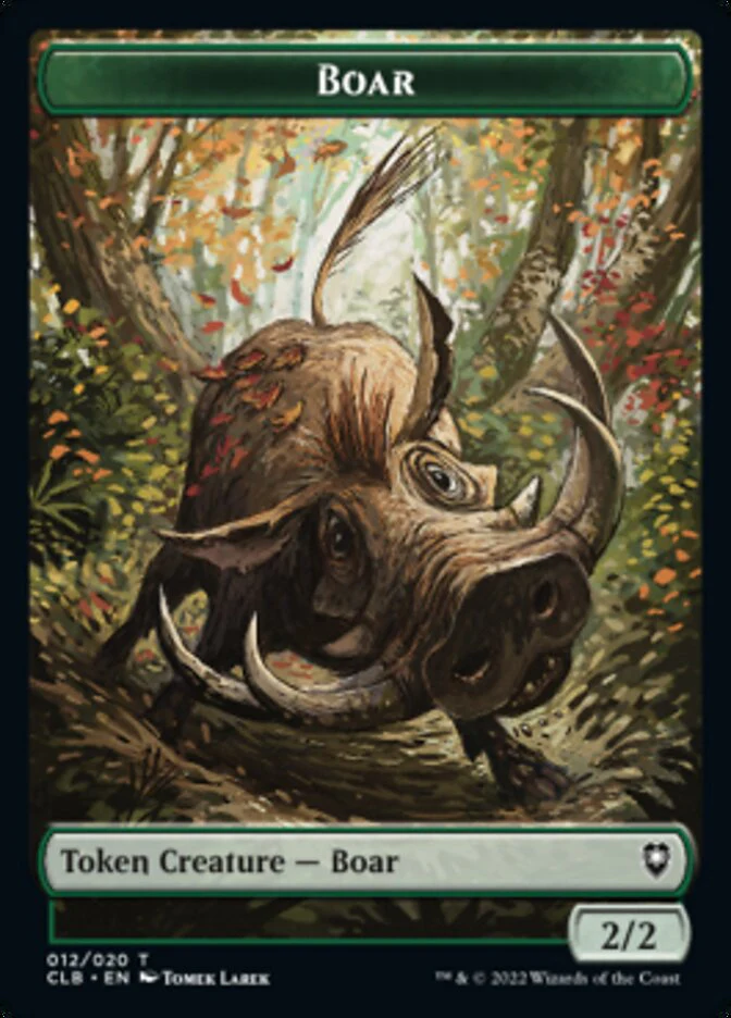 Treasure // Boar Double-Sided Token [Commander Legends: Battle for Baldur's Gate Tokens] - Image 2