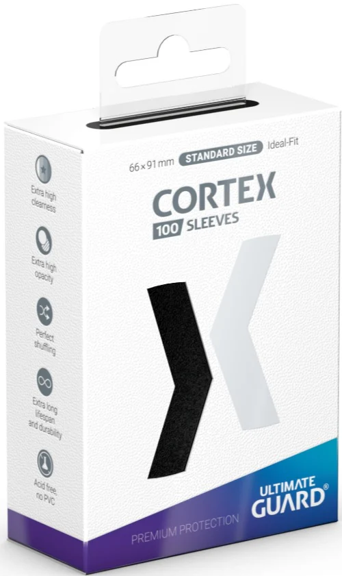 Ultimate Guard Cortex - 100CT Standard Size - Black Glossy Sleeves