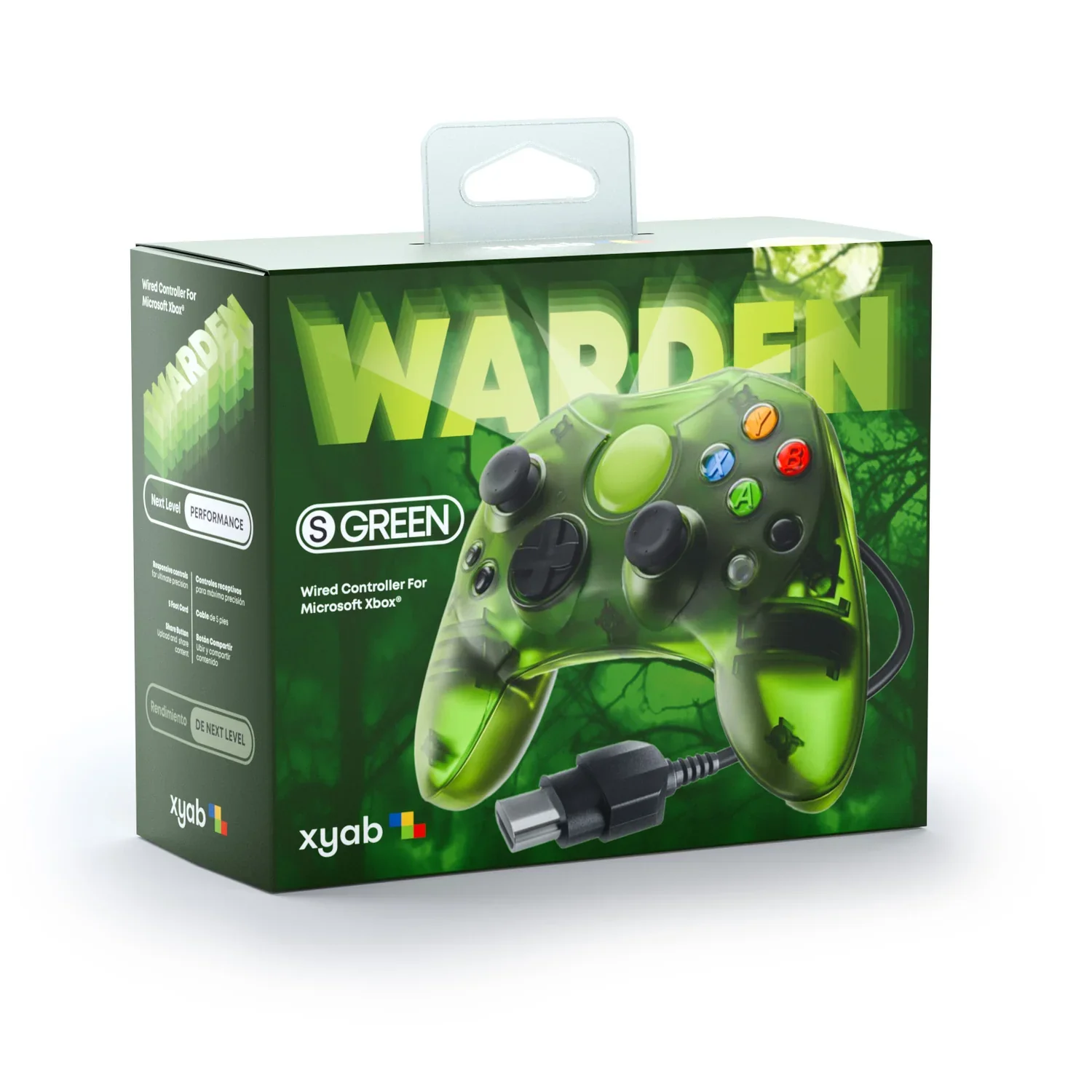 Warden Wired Controller for Xbox Original - Clear Green - Image 3