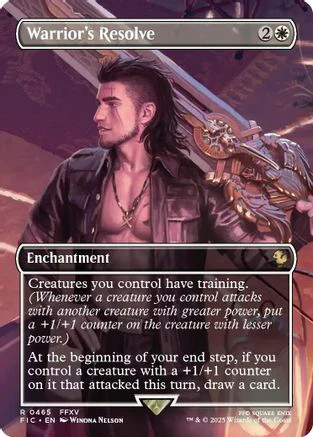 Warrior's Resolve (Borderless) [FINAL FANTASY Commander]