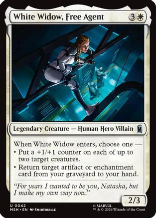 White Widow, Free Agent (MSH-042) - Marvel Super Heroes