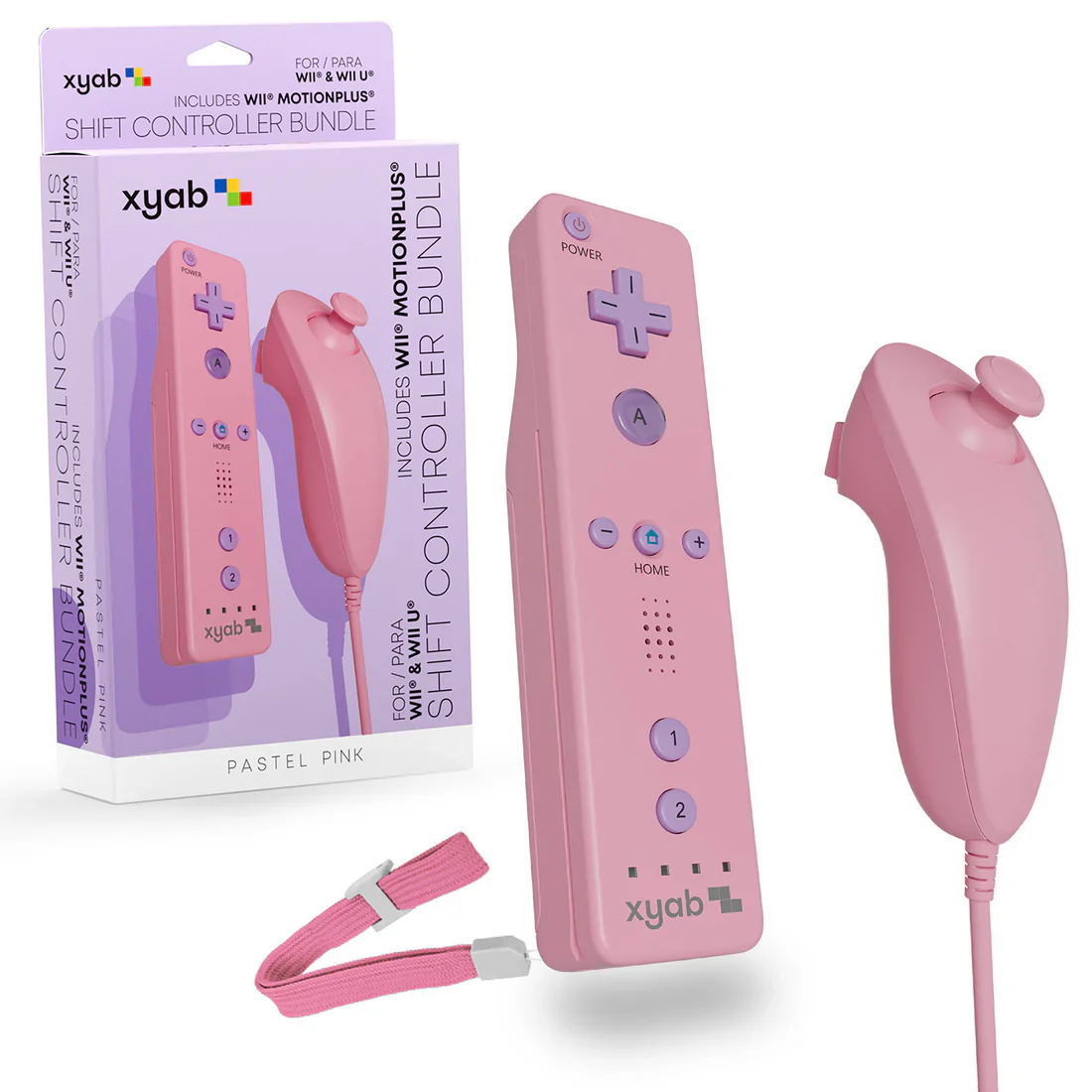 Wii Wireless Controller Bundle - Pastel Pink