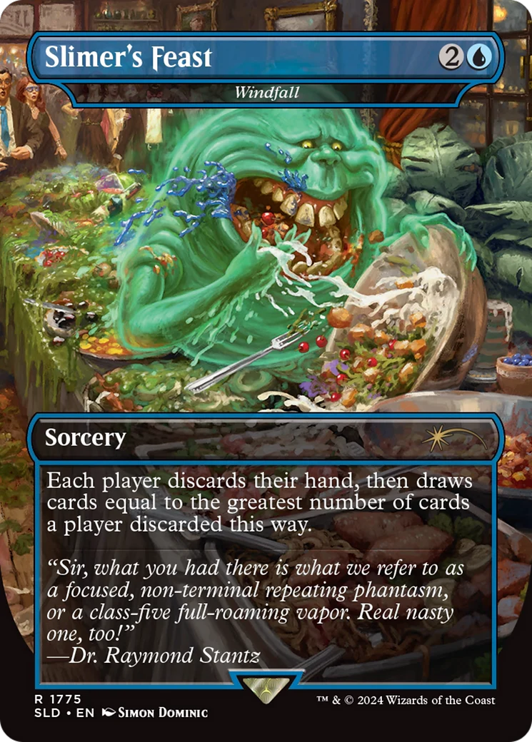 Windfall (SLD-1775) - Secret Lair Drop / Slimer's Feast (Borderless) Foil