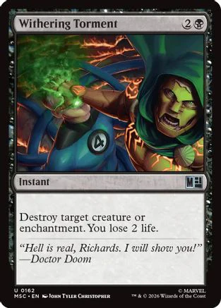 Withering Torment (Surge Foil) (MSC-162) - Commander: Marvel Super Heroes Foil