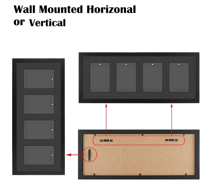 Wooden Display Frame with 5 Slots - magnetic holder - Image 3