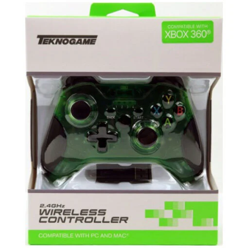 Xbox 360 2.4GHz Wireless Controller - Transparent Green (Teknogame) - Image 3